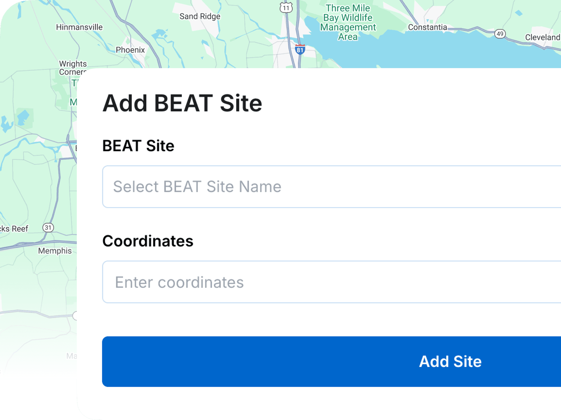 Add a BEAT site