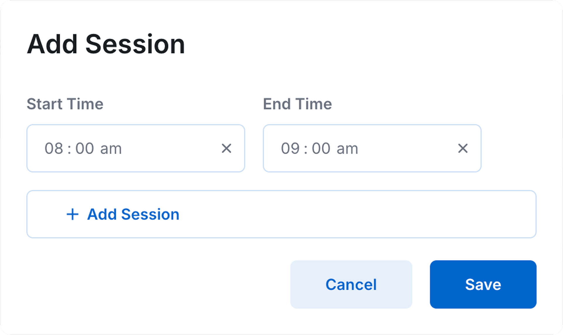 Schedule your sessions